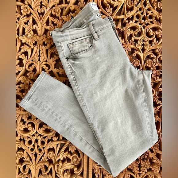 FRAME Jeans Le Garçon Light Gray Mid Rise Skinny  Slim Ankle  SZ: 27/4-6 - Picture 7 of 9